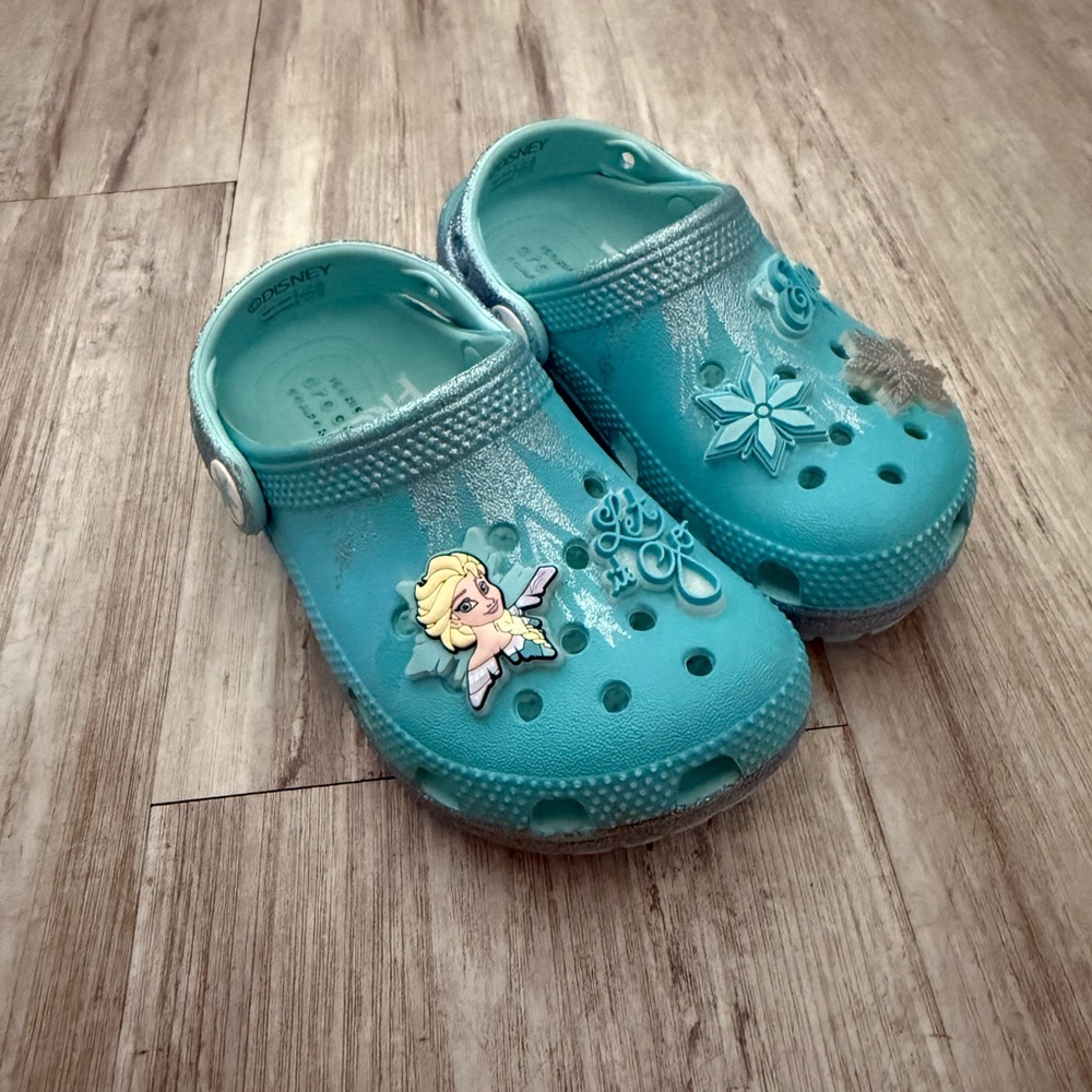 CROCS Blue Sandals with Rotating Heel Strap